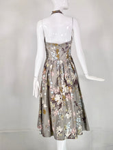Alix of Miami Halter Neck Modernist Print Sun Dress 1950s