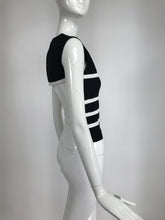 Moschino Black & White Stripe Knit Bare Back Top