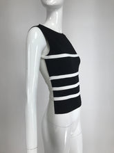 Moschino Black & White Stripe Knit Bare Back Top