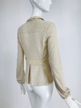 Brunello Cucinelli Cream Cotton & Linen Knit Button Front Jacket XS