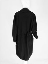 SOLD Chanel Black Zip Front Draw Cord Waist Rain Coat 1998P