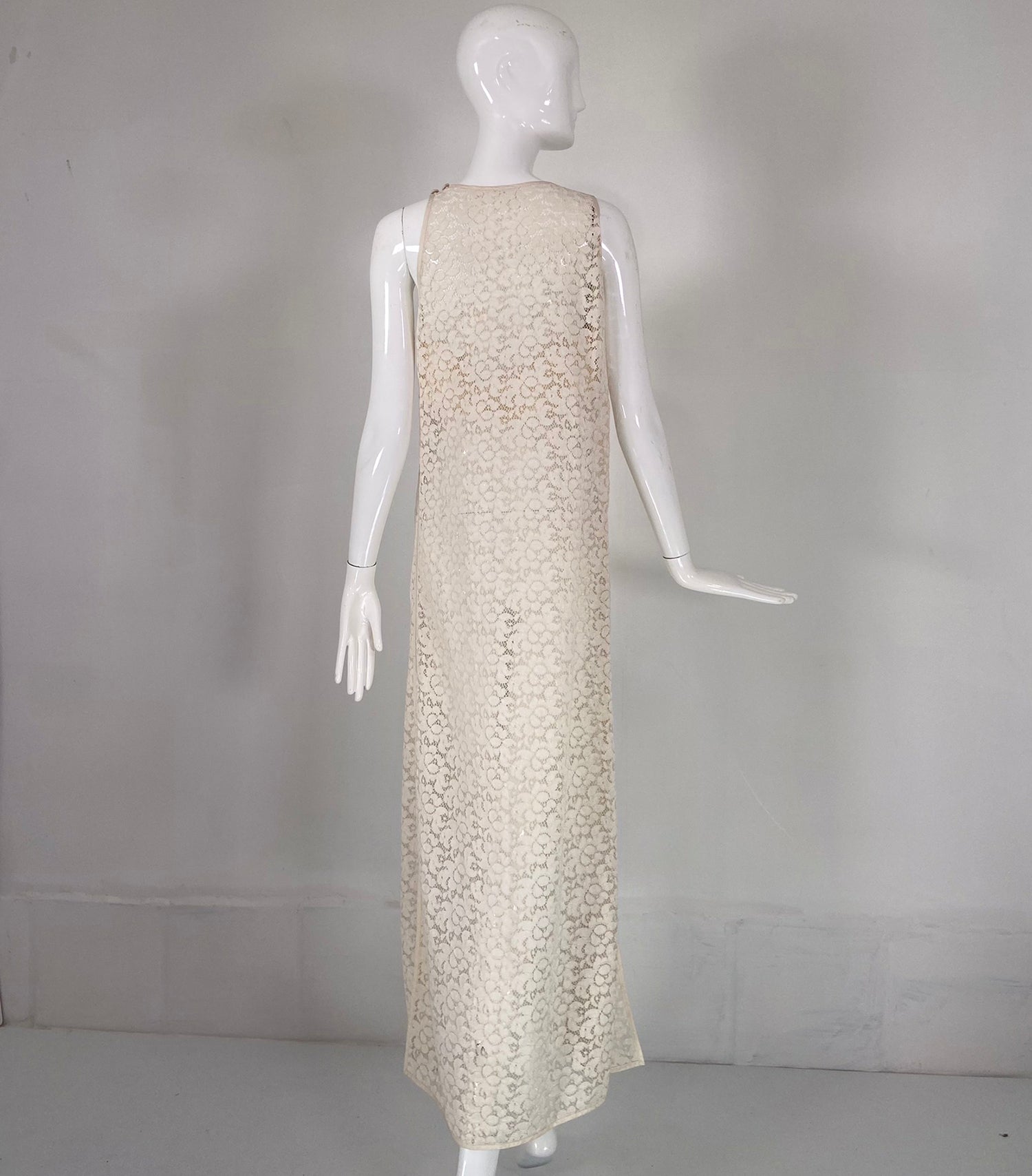 vintage lace shift dress Vintage White Lace Shift Dress