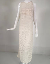 Jiki Monte Carlo Creations Off White Lace Maxi Shift Dress