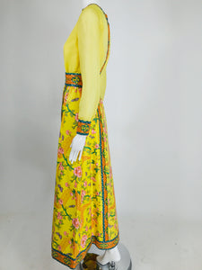 SOLD Vintage Tina Leser Original Sequin Citrus Bright Maxi Skirt and Blouse 1960s