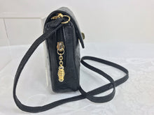 Helene Black Ostrich Cross Body/Clutch handbag Made in Italy 1990s