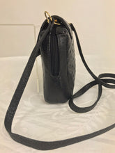Helene Black Ostrich Cross Body/Clutch handbag Made in Italy 1990s