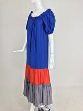 SOLD Yves Saint Laurent Rive Gauche colour block maxi dress, 1970s