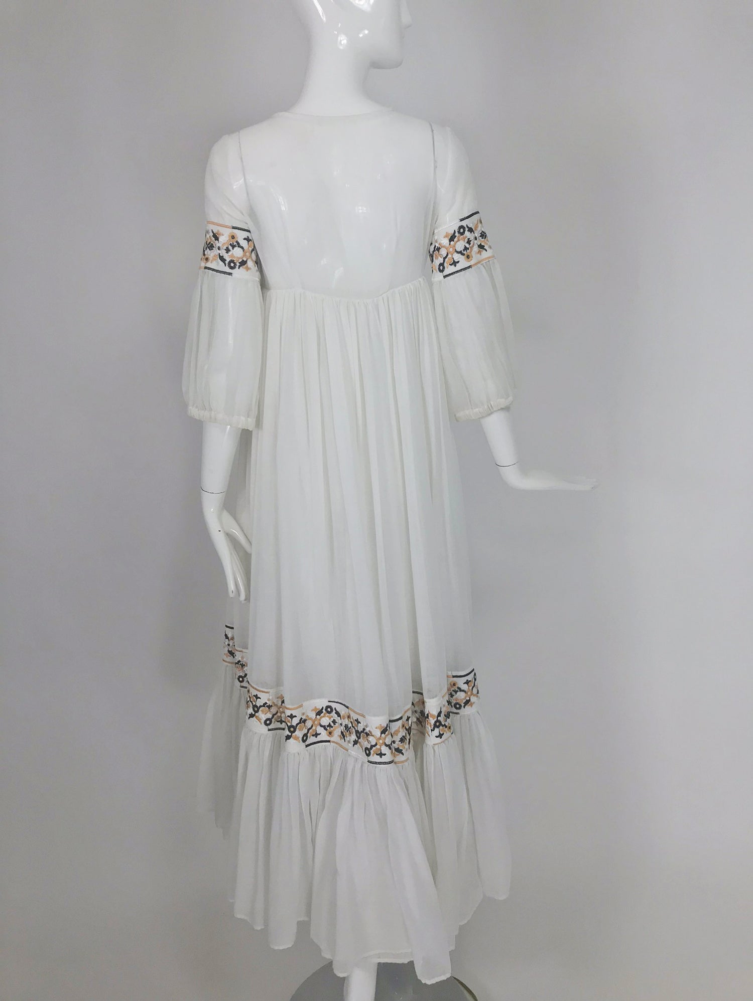 long white peasant dress Two-Piece Corset (Pink/Cream) M tiered dress Rayon Keyhole Off-Shoulder Peasant Dress