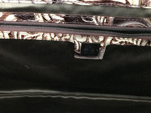 SOLD Fendi Brown & Cream Tooled Leather Handbag Or Clutch