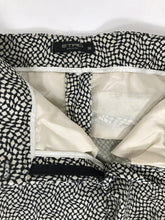 Etro Black & White Diamonds & Squares Print Wool Trousers 38