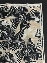 Rena Lange Black & Cream Fantasy Blooms Silk Twill Scarf 34" x 34"