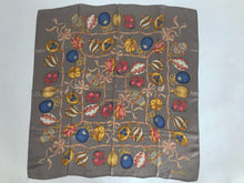 Nina Ricci Charms Silk Satin Jacquard Scarf 34" x 34" Vintage
