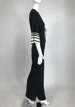 Vintage Clovis Ruffin Ruffinwear Black and White Jumpsuit 1970s