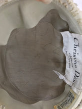 SOLD Vintage Christian Dior Cream Brocade Beaded Turban Hat 1960s