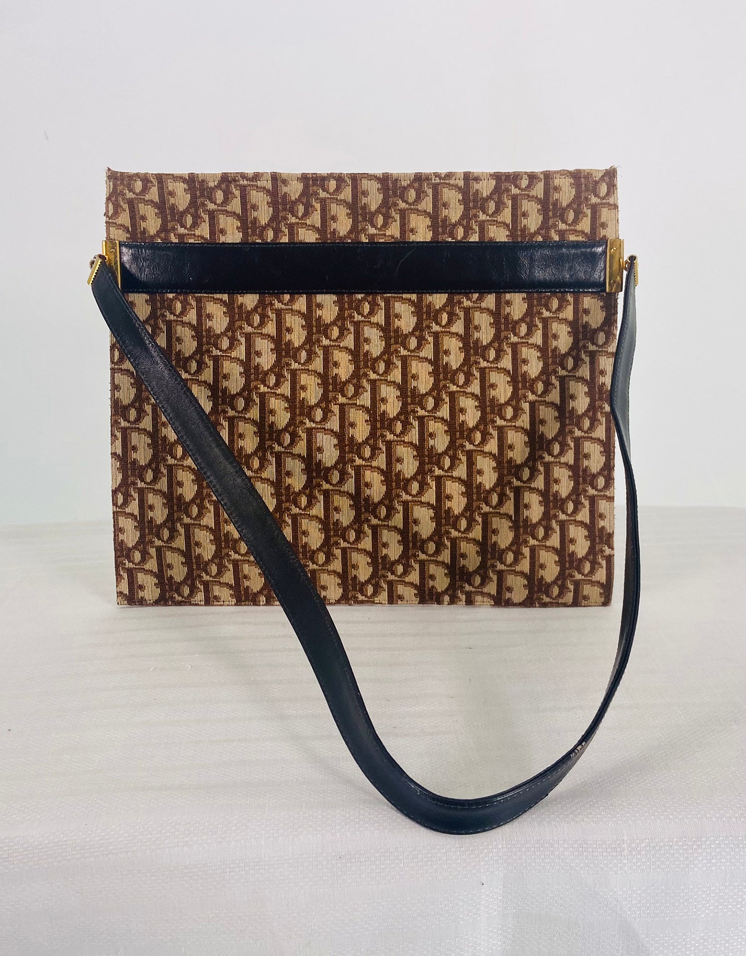 Christian Dior Brown Cognac Leather Limited Edition Vintage Saddle Top  Handle Bag Dior  TLC