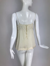 SOLD Alexander McQueen Ivory Silk with Rhinestone Bow Camisole Top