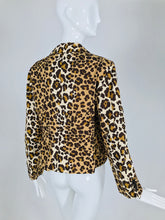 SOLD Vintage Moschino Leopard Print Faille Ribbon Applique Jacket 1990s