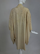 SOLD Wisteria embroidered cream silk short kimono 1920s