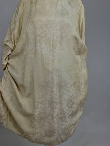 SOLD Wisteria embroidered cream silk short kimono 1920s