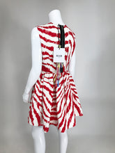 MSGN Milano Red & White Zebra Stripe Dress NWT