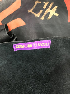 Lisandro Sarasola Hand Painted Leather Jacket 1980s