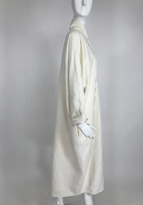 SOLD Vintage White Linen Duster Coat Over Size 1990s