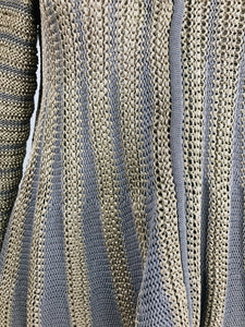 SOLD Giorgio Armani Two Tone Knit Swing Cardigan Sweater Taupe & Grey