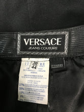Versace Jeans Couture Black Vinyl & Stretch Fabric Jacket & Skirt 1990s