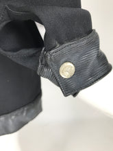 Versace Jeans Couture Black Vinyl & Stretch Fabric Cropped Jacket & Skirt 1990s