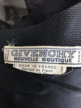 Givency Black Textured Silk Dress with Hip Bow 1990s