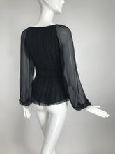 Prada Black Silk Chiffon Blouse