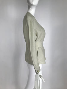 SOLD Vintage Thierry Mugler, Paris, Early 1990s Fitted Linen Jacket
