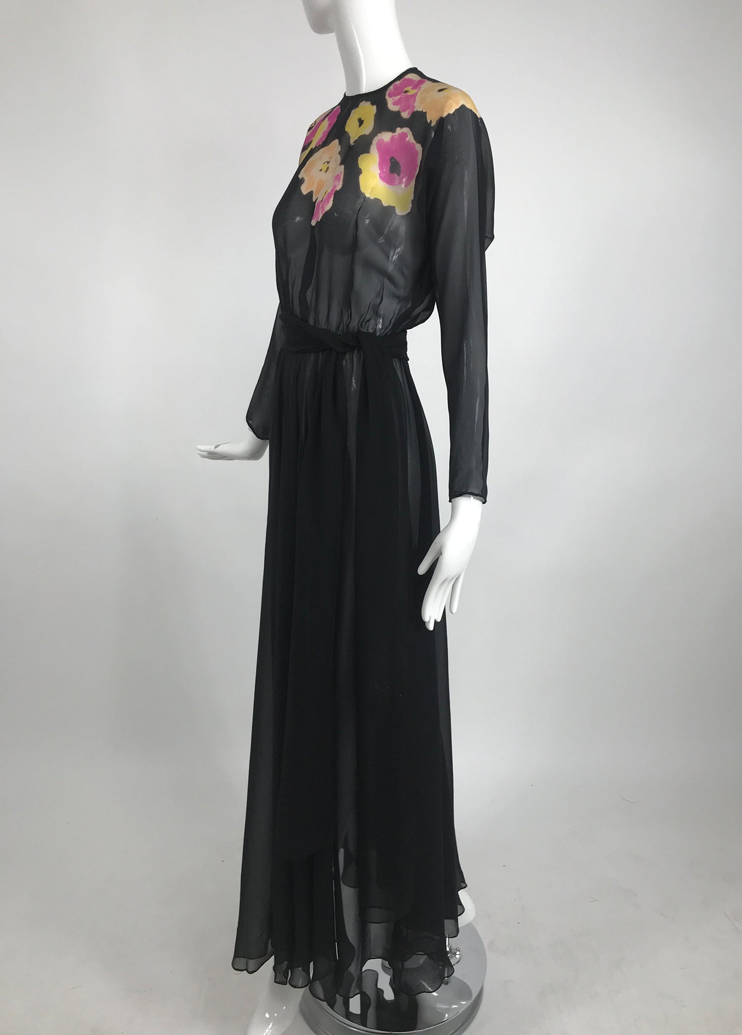 Silk Chiffon Maxi Dress