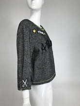 Moschino Cheap & Chic Atelier! Tweed Applique Top