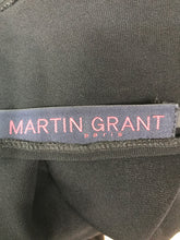 Martin Grant Black Sleeveless Gathered Tunic Top with Crochet Balls