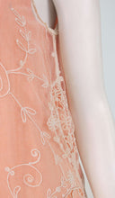 SOLD Ivory embroidered tambour work dress 1920s
