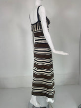 Pierre Balmain Les Tricots Demi Couture Stripe Dress & Shawl 1970s