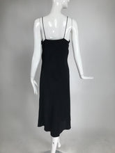 Adolfo Black Bias Cut Silk Slip Dress and Silk Chiffon Cape Set 1970s