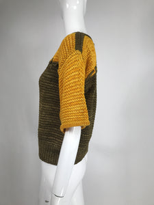 Louis Feraud Ribbon Knit Colour Block Sweater
