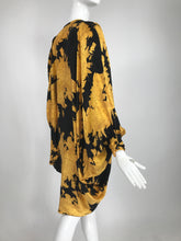 1980s Fantasy Floral Silk Jacquard Cocoon Coat Vintage