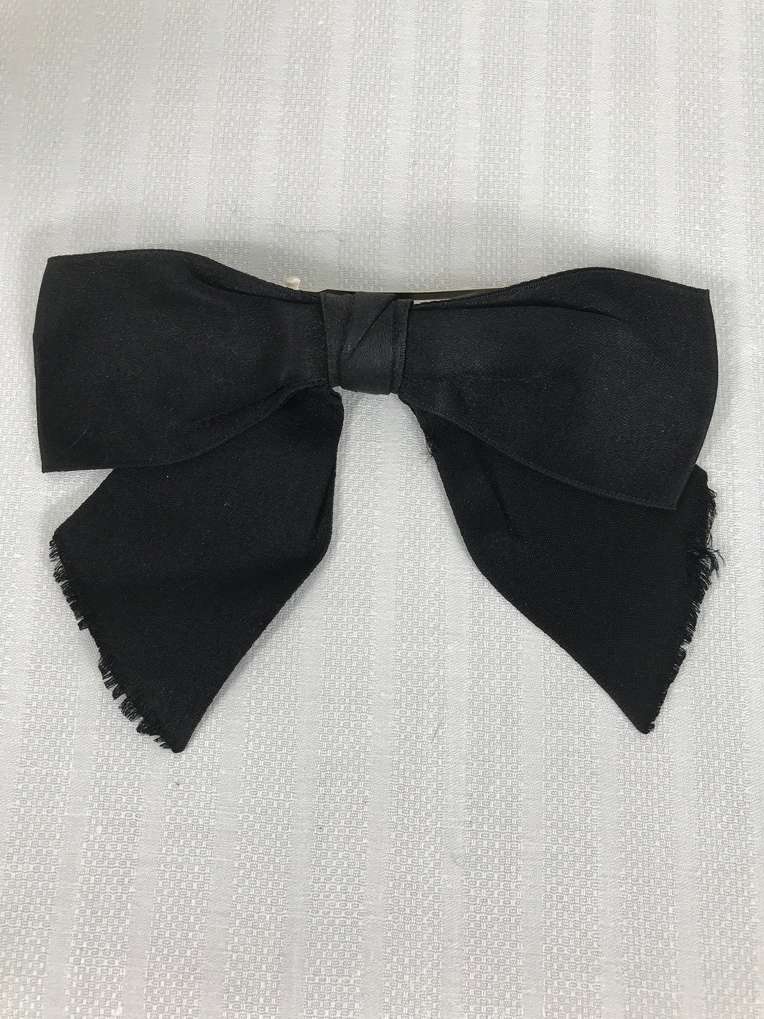 Chanel Black Silk Ribbon Clip on Hair Bow 1980s Vintage – Palm Beach Vintage