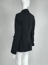 Giorgio Armani Collezioni Black Nylon Single Breasted Riding Jacket