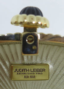 SOLD Judith Leiber gold sunburst hardside evening clutch or shoulder bag