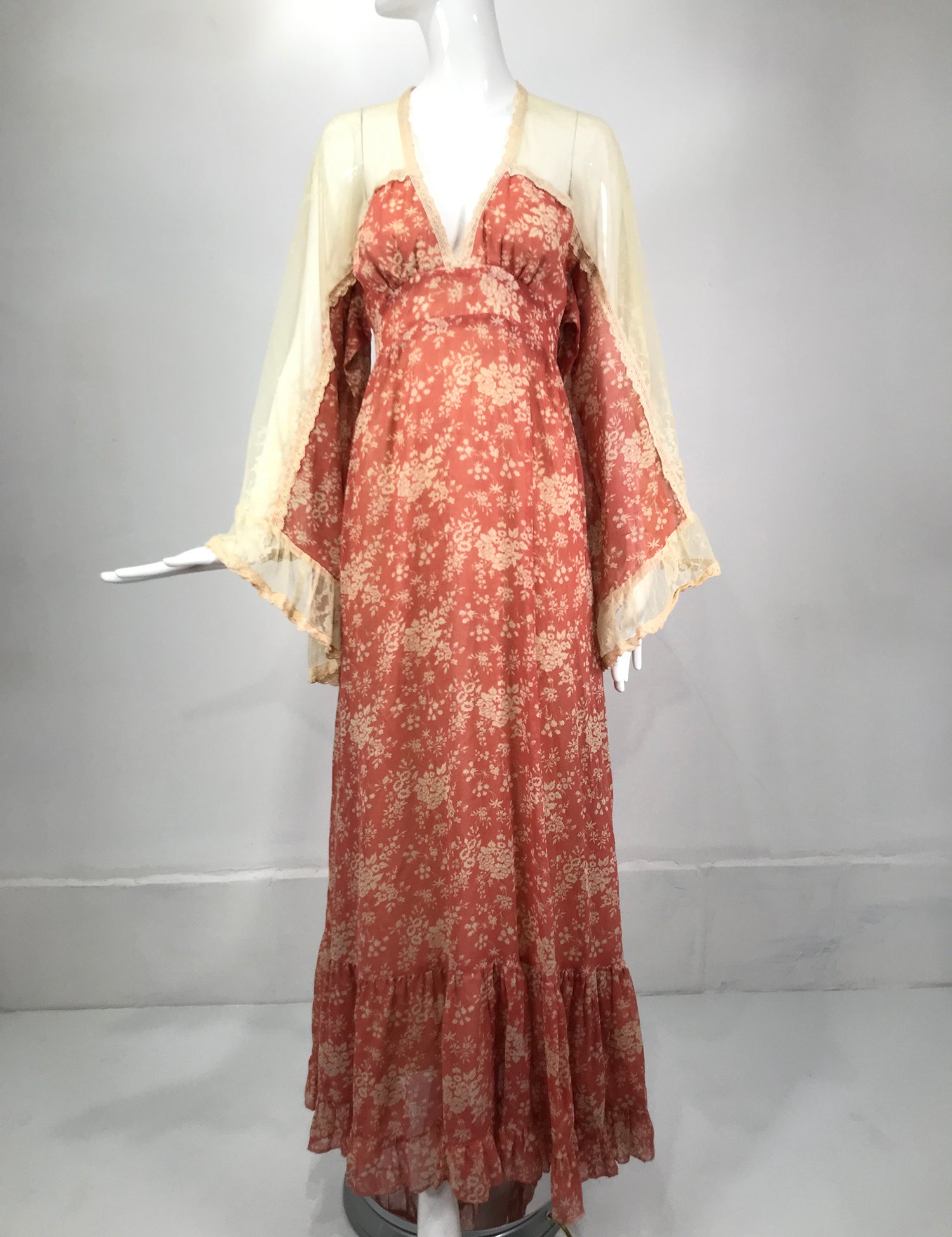 GunneSax By Jessica Tulle Shoulder Angel Sleeve Calico Prairie Dress 1 Palm Beach Vintage GunneSax By Jessica Tulle Shoulder Angel Sleeve Calico Prairie Dress 1 Palm Beach Vintage