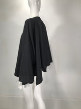 Ivan Grundahl Black Wool Kimono Sleeve Asymmetrical Hem Jacket