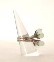 SOLD Icy sea green stone Sputnik ring
