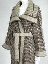 SOLD Vintage Hand Knit Belted Sweater Coat 1990s