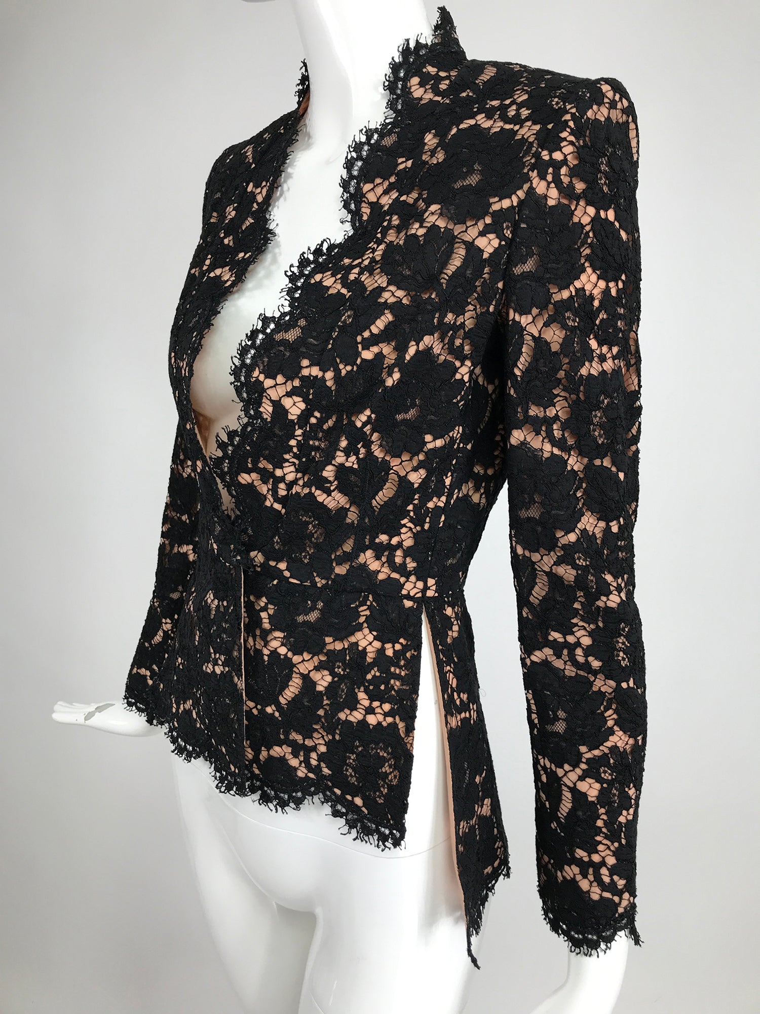 Stella McCartney Black Lace Jacket with Nude Lining Unworn with Tags 38