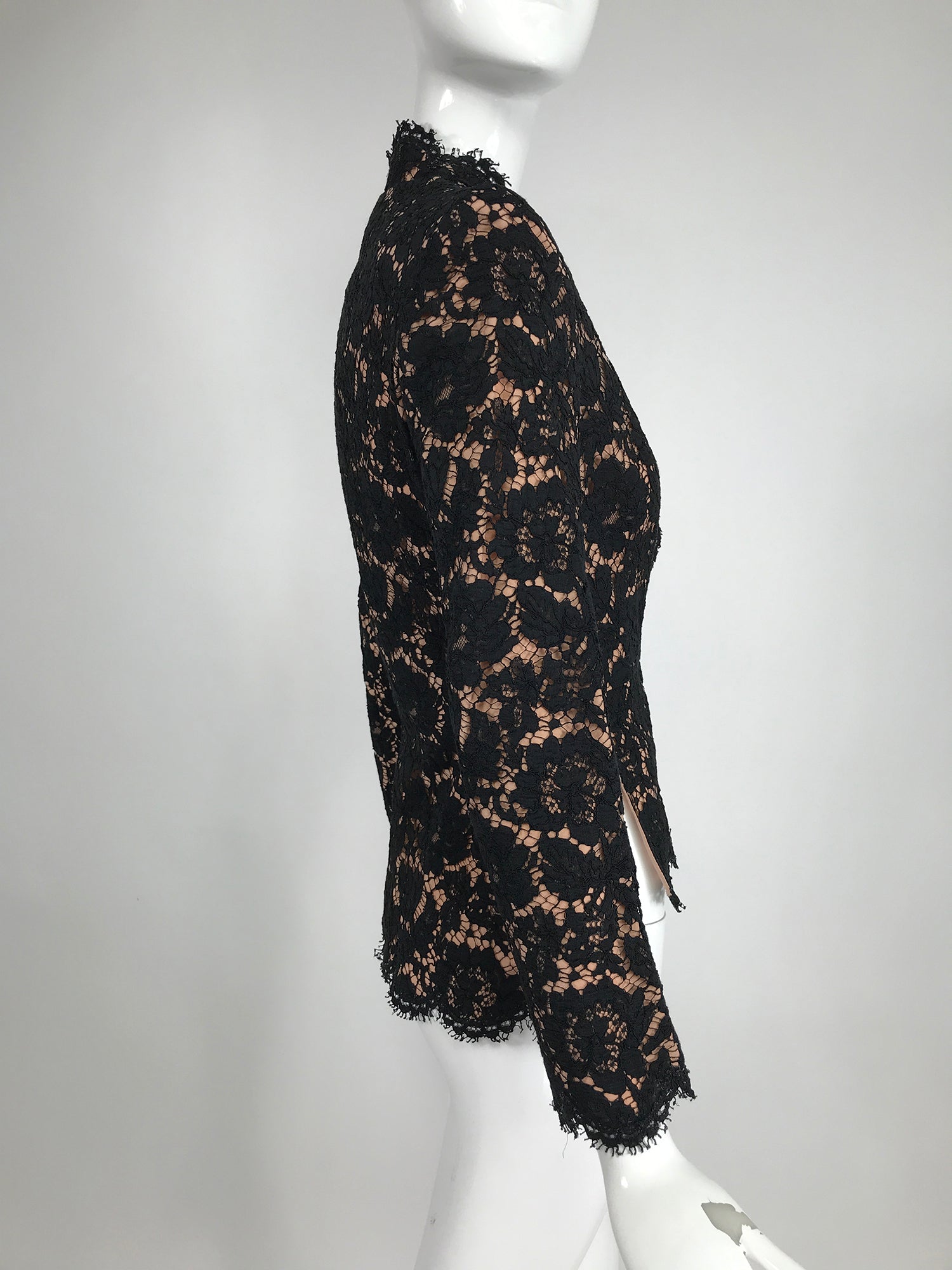 Stella McCartney Black Lace Jacket with Nude Lining Unworn with