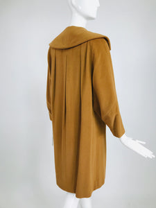 100% Vicuna 1960s Women's Coat in Tobacco Brown Vintage